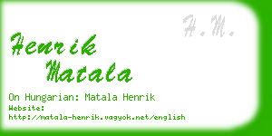 henrik matala business card